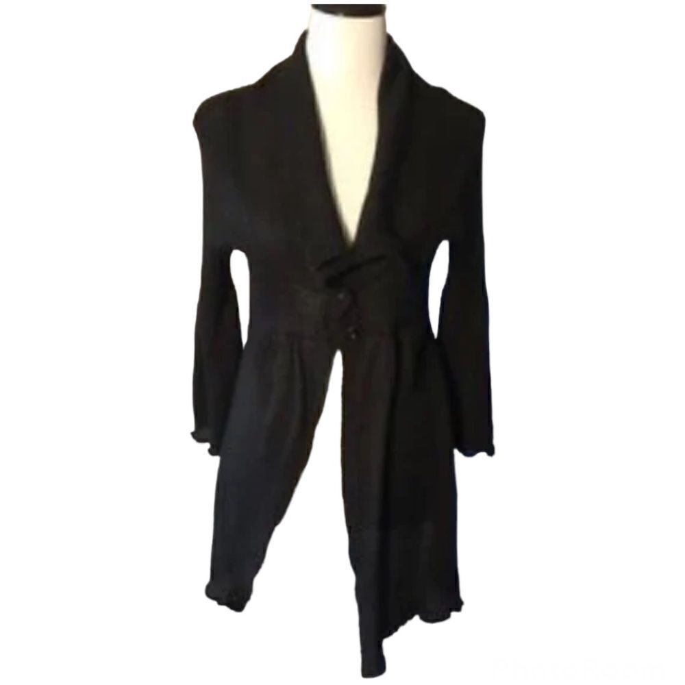 52 Weekends Long Black Cardigan size L